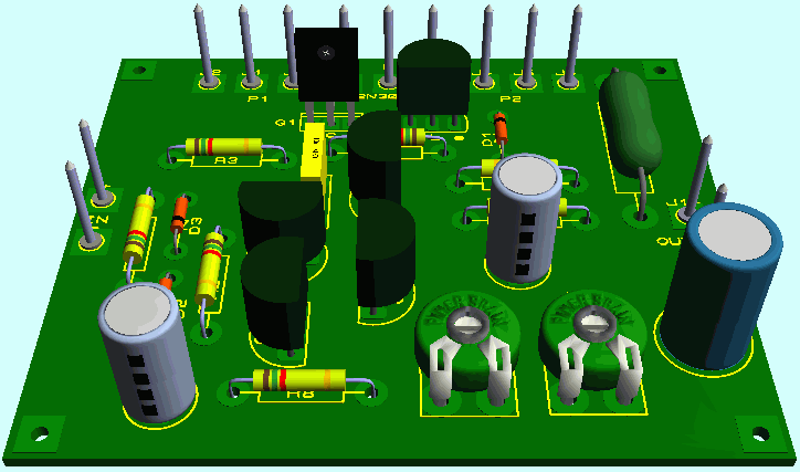 ELECTRONIQUE 3D - Alimentation stabilisée à transistors