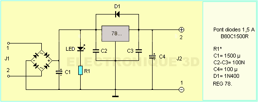 ELECTRONIQUE 3D - Alimentation stabilisée