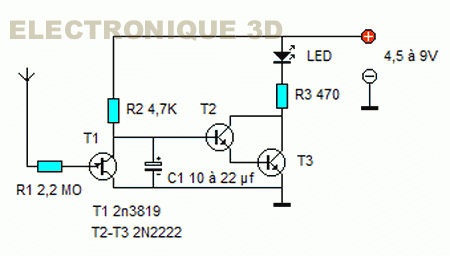 Detecteur electricite statique