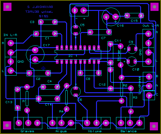 Circuit imprimé Baxandall