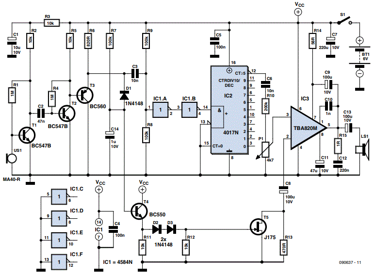 Récepteur à ultrasons pour chauves souries