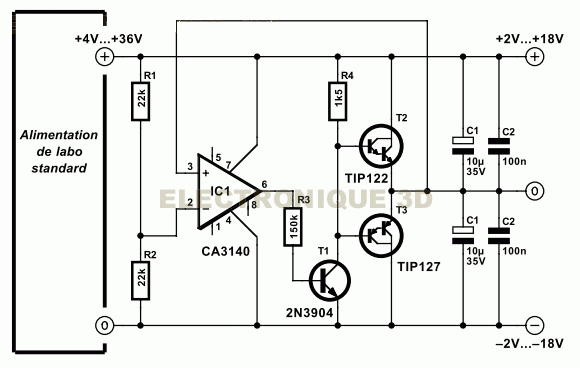 Schema symetriseur de tension