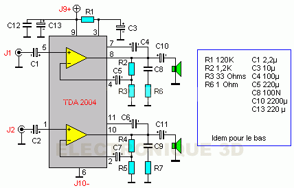 Amplificateur TDA2004