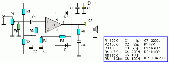 Amplificateur TDA 2030