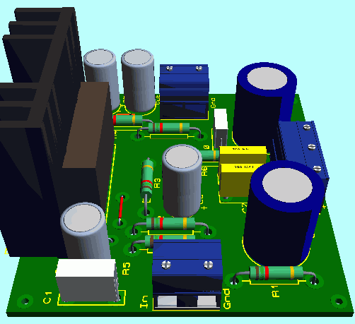 Ampli-Audio TDA 7294 - 70 Watts 8 Ohms