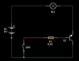 Conduction du transistor PNP