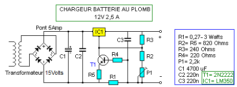 Schema chargeur de batterie