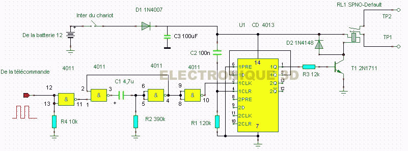 Schema relais monostable
